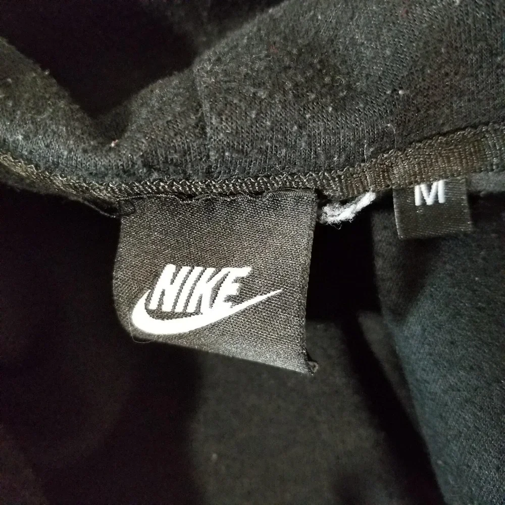 Nike hoodie sweatshirt women's medium gray black full zip flawed
